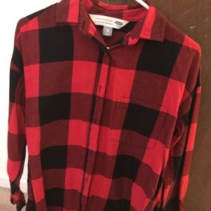 Old Navy Buffalo Plaid Boyfriend Flannel